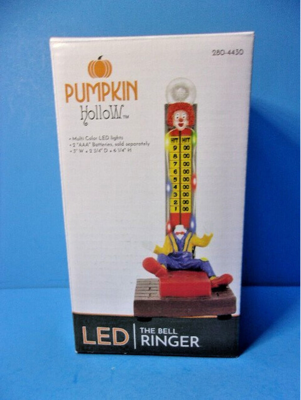 Pumpkin Hollow Halloween Village the BELL RINGER Carnival Clown Lights #280-4430